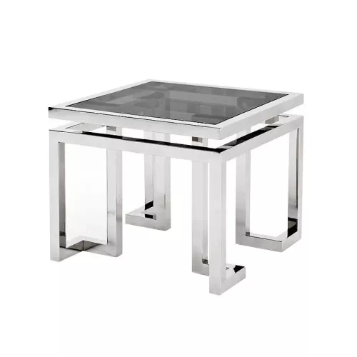 Payaa Beistelltisch Ridge 55x55x65cm mit schwarzem Glas (115484)