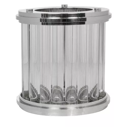 Payaa Laternenlicht 27x27x28cm Art Deco Kleines silbernes Glas (110719)