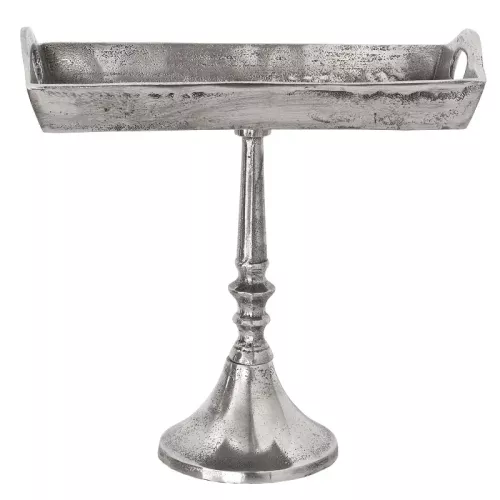 Payaa Tablett auf Fuß 23x15x24cm silber (107346)