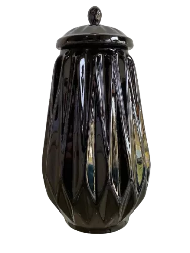 Payaa Vase schwarz Origami 28x28x52 cm (201638)